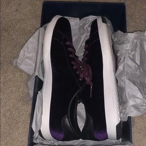 Cole haan zerogrand purple velvet sneeks